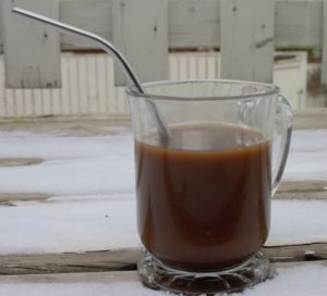 stainless steel straw coffee