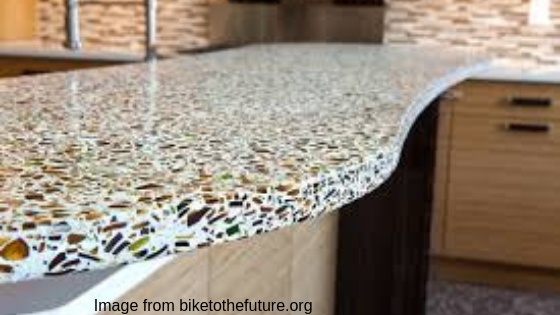 recycled glass countertop