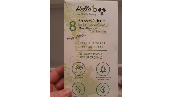 Hello boo by hello eco bamboo toothbrush box